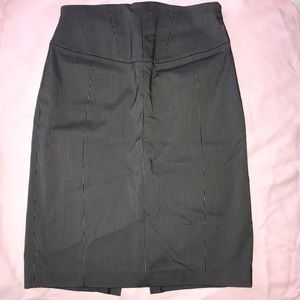 High waisted pin stripe pencil skirt